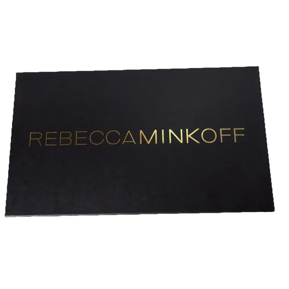 REBECCA MINKOFF Suede Evonne Gladiator Sandals Sz 8M Black NIB